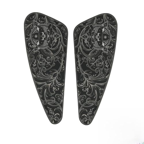 Skull Motorcycle Gas Tank Graphics Fuel Oil Tank Pad Decals for Harley Sportster XL 883 1200 Softail Dyna Bobber - color: 2pcs Side Gas Tank Pad