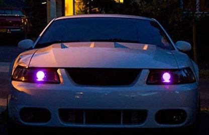 iJDMTOY Purple 3-SMD-5050 LED Accent Ambient Lighting Ribbons Compatible with Car Motorcycle Projector Demon Eyes Retrofit - style: Purple