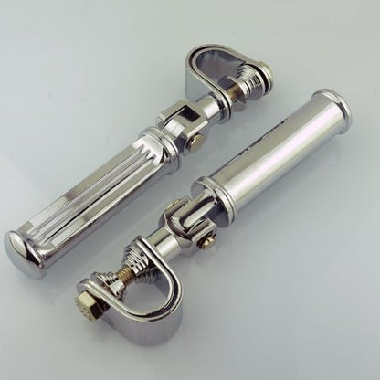 Motorcycle Foot Pegs Rests with U Clamps 1 Inch,1.25 Inch Anti-Vibrate Engine Guard Crash Bar Highway Pegs - color: Silver 2#