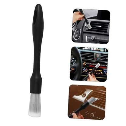 Cabilock Car Detailing Brush Ergonomic Grip for Wheel Hub and Interior Cleaning Soft Bristles for and Rim Detailing Essential Car Wash Tool for - size: 22.50X2.50X2.50CM