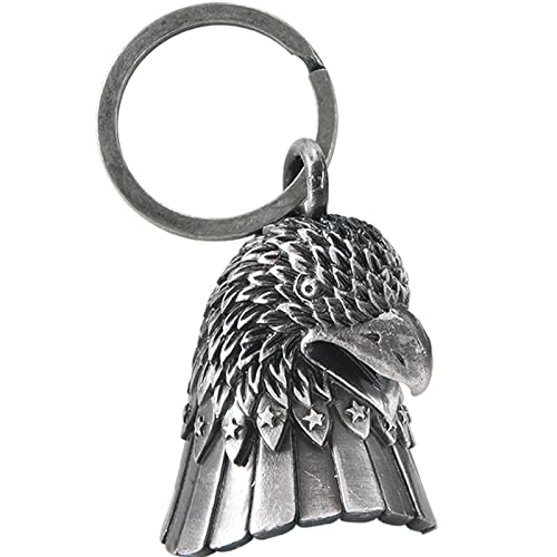Dream Apparel Motorcycle Bell Guardian Angel Drive Away Gremlin, Biker Bell for Men Women Rider Riding, Good Luck Gift - color: Eagle Head