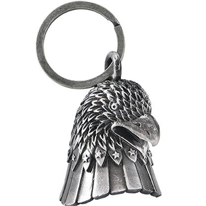 Dream Apparel Motorcycle Bell Guardian Angel Drive Away Gremlin, Biker Bell for Men Women Rider Riding, Good Luck Gift - color: Eagle Head