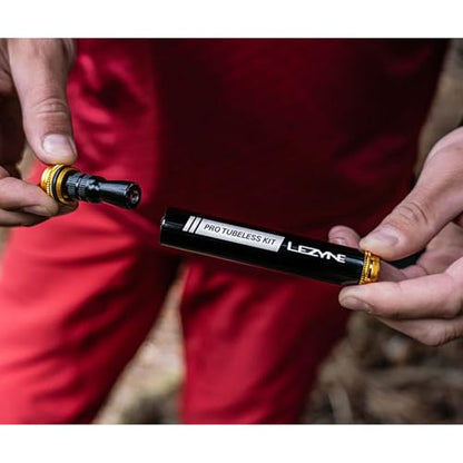 LEZYNE Pro Tubeless Kit | Portable All-In-One Bicycle Tire Repair System with Aluminum Body, Tire Plugs, CO2 Inflator & Stainless Steel Tools | For Road, Gravel & MTB Bikes, Pro Tubeless Kit - size: Pro Tubeless Kit