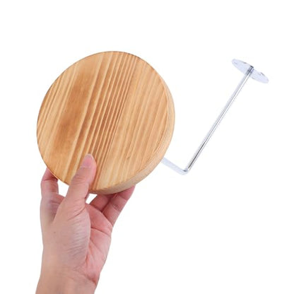 Wall Mounted Motorcycle Helmet Hanger with Silver Hooks, Wooden Hat Rack for Caps and Jackets, Decorative Hat Display Stand for Bike Gear Storage and Coat Hanging