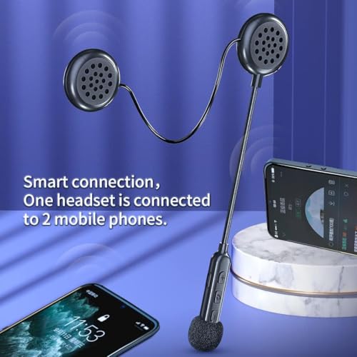 BT40 Motorcycle Helmet Bluetooth Headset, Black, Wireless, Bluetooth 5.0, IP67 Waterproof, 90H Playtime, Modern Style, Adult Unisex, Compatible with Smartphones, MP3, GPS