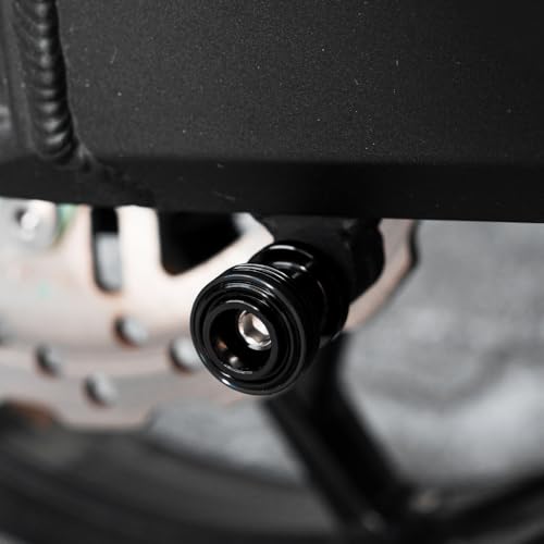 M8 Swingarm Spools Sliders, CNC Billet Aluminum Universal Paddock Rear Stand Screws Bobbins, Fits for CBR600RR CBR1000RR, GSXR600/750/1000, ZX6R ZX10R Z650 Z900, SV650,S1000RR– 2 PCS (Black) - color: Black