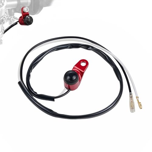 JFG RACING Motorcycle Engine Stop Kill Switch,M4-M6 Universal Handlebar Kill Switch for CRF50F/CRF110F/CRF125F/CRF150R/CRF250LR/CRF450R/XR650 Dirt Pit Bike MX Motocross ATV Quad-Red - color: Red, size: Small