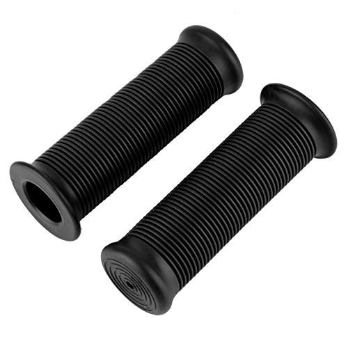 1 Inch Motorcycle Grips, Pair of 1inch 25mm Universal Motorcycle Vintage TPU Handle Handlebar Grip(Black) - color: black