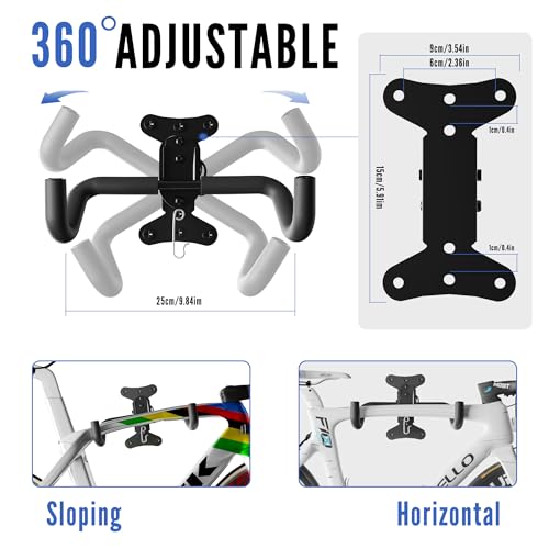 Bicycle Wall Mount Bike Rack Garage Wall Mount Bike Hooks Garage Bike Storage Rack for Indoor Home Horizontal Bicycle Wall Hanger Heavy Duty Metal Bike Holder for Road Mountain Hybrid Bikes - size: Single Piece