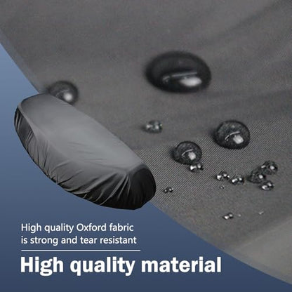 1 PC Motorcycle Seat Cover, 27.55" x 45.27" Rainproof Seat Protector Cover, Breathable Heat Insulation Oxford Cloth Accessories, Universal for Motorcycles (Black #XXL)