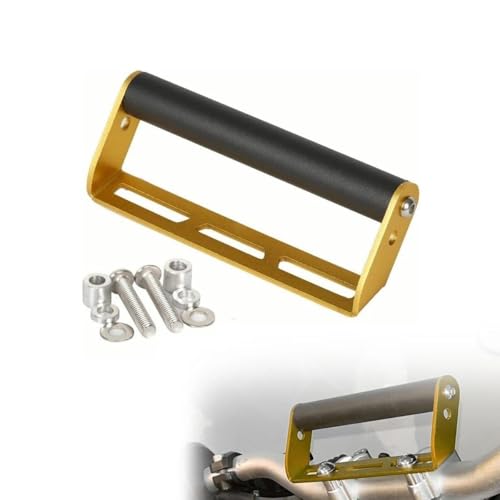 Off-Road Motorcycle Phone Mount, Universal Handlebar Mount for GPS Navigation & Smartphone, Dirt Bike Phone Holder (Gold) - size: Gold