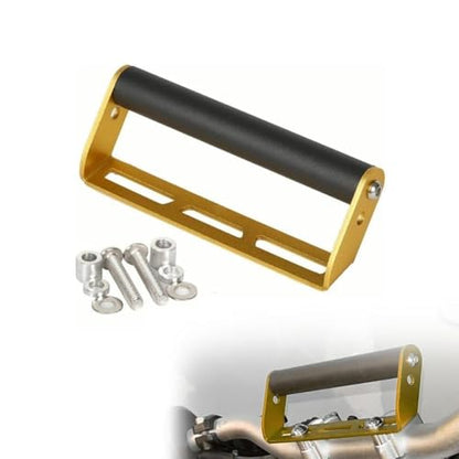 Off-Road Motorcycle Phone Mount, Universal Handlebar Mount for GPS Navigation & Smartphone, Dirt Bike Phone Holder (Gold) - size: Gold