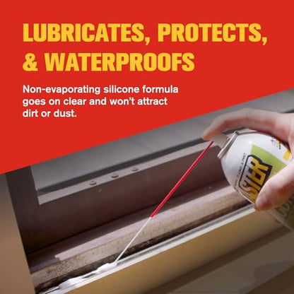 B’Laster Silicone Lubricant Spray, 11 oz Aerosol Cans (12-Pack) – Silicone Spray Lubricant for Rubber & Plastic, Garage Door & Window Track Lubricant, Clean Non-Greasy Finish - size: 12 Pack