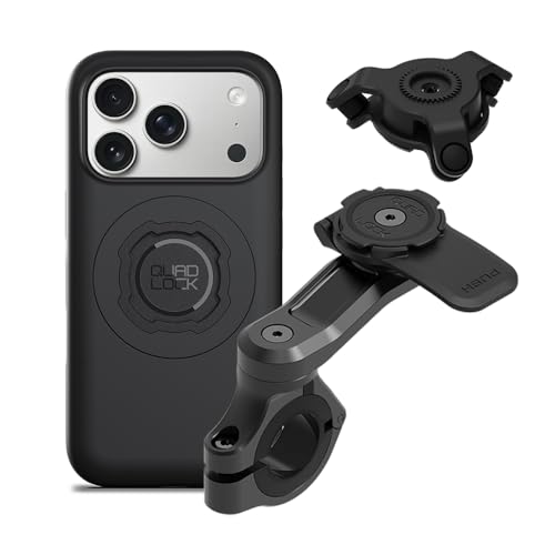 Quad Lock Motorcycle Handlebar Mount PRO Kit with Vibration Dampener and MAG Phone Case for iPhone 17 Pro - size: iPhone 17 Pro