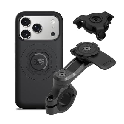 Quad Lock Motorcycle Handlebar Mount PRO Kit with Vibration Dampener and MAG Phone Case for iPhone 17 Pro - size: iPhone 17 Pro