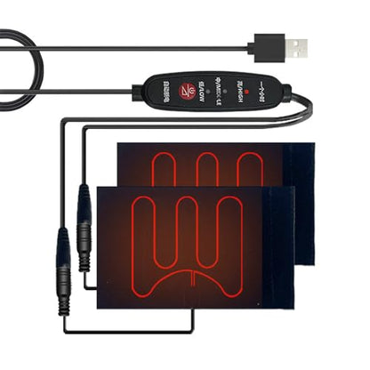 Heated Motorcycle Grips, Heated Grips Cover for Motorcycle, Motorcycle Heated Grips USB Powered, 3 Gear Temperature（45-60°C）ATV Heated Handlebar Warmers