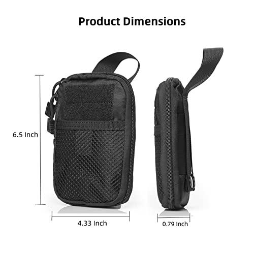 Mini Pocket Organizer Pouch, Tactical Molle Pouch Accessory Bag, Small Tool Storage Pouch for Phones/Cards/Keys/Pocket Knife, Men's Utility EDC Waist Bag Pack for Camping Hunting