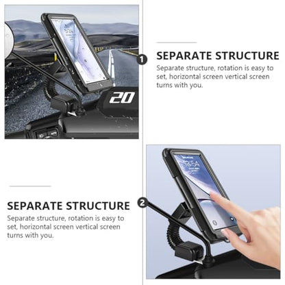 Vaguelly Waterproof Bike Navigation Rack and Motorcycle Phone Holder with All-Inclusive Case for Outdoor Cycling and Motorbike Use