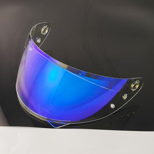 HJ-34P Helmet Visor Replacement for HJC C10.Motorcycle Helmet Shield UV Protection Compatible with HJC C10 (Revo Clear Blue) - color: Revo Clear Blue
