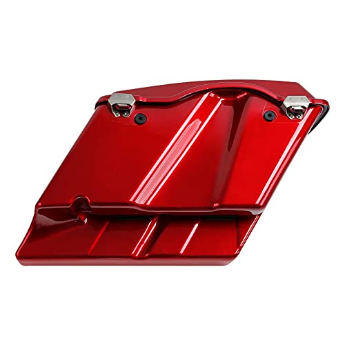 XMT-MOTO Stretched Hard Saddlebags Saddle bags Fit for Harley 1994-2013 Touring models road glide road king ultra street glide electra glide and 1984-2017 Softail models Red - color: Red, size: Stretched