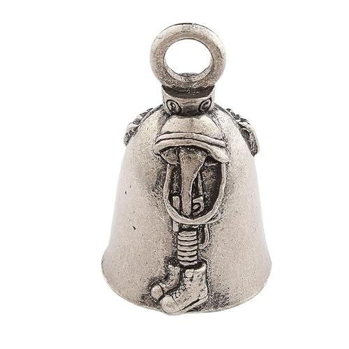 Guardian Bell In Memory of Fallen Hero Good Luck Bell w/Keyring & Black Velvet Gift Bag | Motorcycle Bell | Lead-Free Pewter | Good Luck Gift to Friends & Family | Bike Bell | Made in USA - color: In Memory of a Fallen Hero
