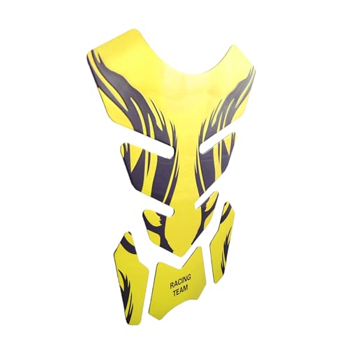 Motocycle Gas Tank Decal Motocycle Gas Tank Protector Pad Self-Adhesive Fishbone Sticker Yellow - color: Yellow