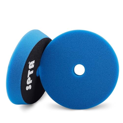 Blue T60 Moderate-Cut Foam Polishing Pads, SPTA 1Pc 5.5 Inch Face for 5 Inch 125mm Backing Plate Compound Buffing Sponge Pads for Car Buffer Polisher Compounding, Polishing and Waxing -FPBFS5B - color: 1pc Blue T60 Moderate-cut Pad, size: 5 Inch (125mm)