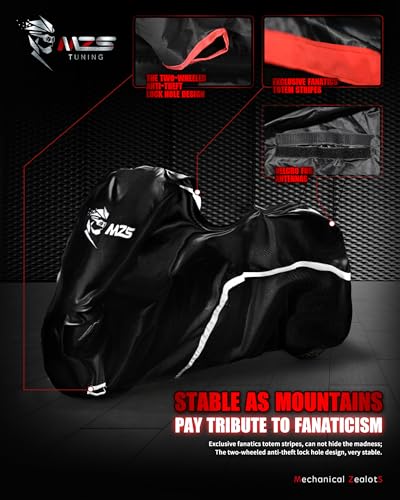 MZS Trike Motorcyle Cover Waterproof Compatible with Freewheeler Tri Glide Ultra Street Road Glide 3 CVO, 3 Wheel Vehicle Covers Sun Rain All Weather Outdoor Protection Storage - size: 110 inch Trike