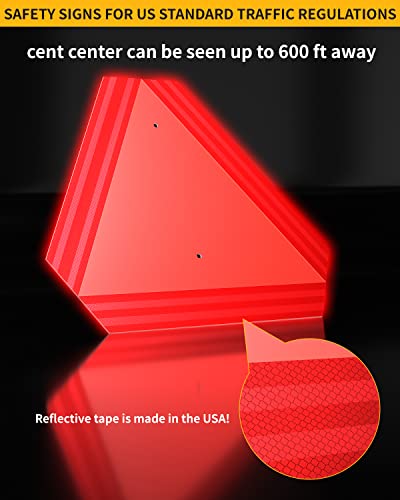 Slow Moving Vehicle Sign Triangle Sign for Golf Cart, UTV/ATV/RTV, Tractor&Farm equipment with Reflective - 14"x16"80-mil Thick Plastic, Up to 7 Years Outdoor - Include Screws & Zip Ties (2 PACK) - color: 2 PACK