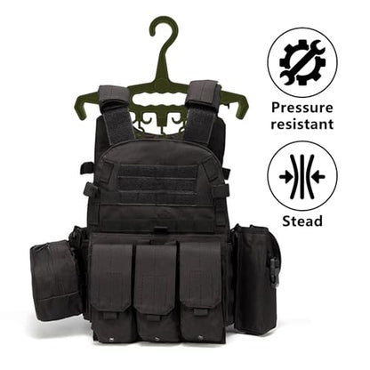 YOZWOO Gear Hanger Heavy Duty Standard Hanger Load Capacity Durable High Impact Resin for Body Armor Utility Police Military Gear Scuba Survival Equipment (Upgraded Green) - color: Upgraded Green