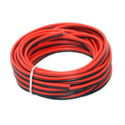 TUOFENG 18 AWG Silicone Electrical Wire 30 Feet [15 ft Black and 15 ft Red] 2 Conductor Parallel Wire Soft and Flexible Tinned Copper Wire - size: 18 AWG 2 Parallel Wire 15ft