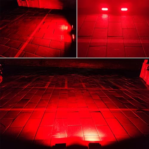 Ultra Slim Single Row Red LED Offroad Driving Fog Lights Bar Red Hunting Fishing Lights 2Pcs 7Inch Waterproof Auxiliary Work Lights Grille Lights Bar fit for Fish Pig Deer Truck Trator ATV Boat Cars - size: Red