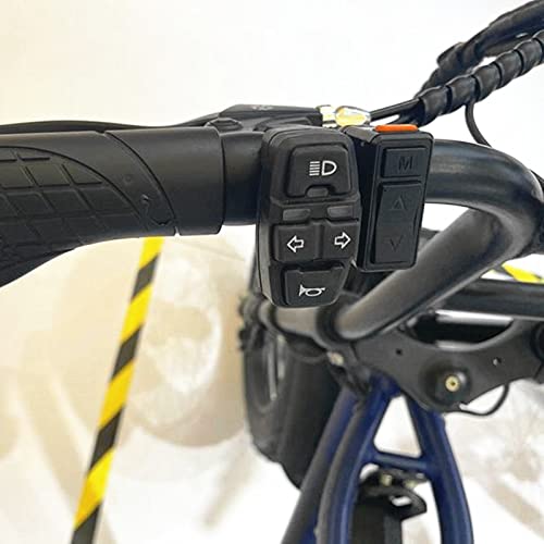 Motorcycle Turn Signal Headlight Horn Switch - 48V Waterproof Light Horn Turn Signal ON/Off Switch for Scooter Electric Bike