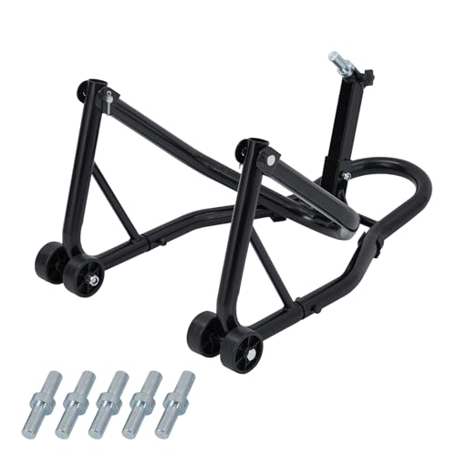 GarveeTech Motorcycle Rear Wheel Stand - Lift Jack With U + L Fork Swingarm Spool, 850 LBS Capacity, Compatible With Multiple Brands of Motorcycle Style