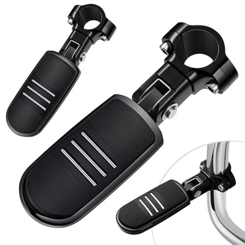 Benlari Highway Pegs, Motorcycle Foot Pegs Stainless Steel 1in 1-1/4in 25mm 32mm Fit for Harley Davidson for BMW for Honda for Suzuki for Kawasaki Engine Guards Crash Bars Streamlined (Black) - color: BLACK