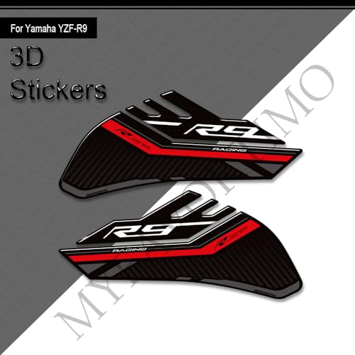 Motorcycle Tank Pad Compatible with Yamaha YZF R9 YZFR9 2025 2026 Motorcycle Fuel Tank Protector Gas Tank Decals YZF R9 Tank Pad Fuel Tank Kit Knee Stickers Decals Protection (A-7) - color: A-7