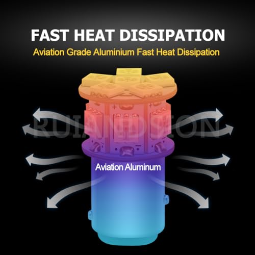 Ruiandsion 2pcs 6V 1157 5050 12SMD Yellow/Amber LED Light Bulbs for Back Up Reverse Lights Brake Lights Tail Lights,Non-polarity - color: Amber, size: 1157/BAY15D