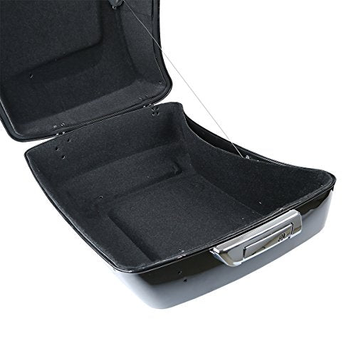 LED King Trunk Backrest Luggage Rack with Brake/Turn/Tail Light Fit For 2014-2025 Harley Touring Road King Road Glide Street Glide Electra Glide - color: W/ Smoke Lens LED Light & Chrome Luggage Rack