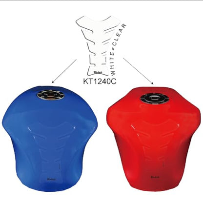 Keiti Motorcycle Universal Tank Pad Original (Clear) - color: Clear