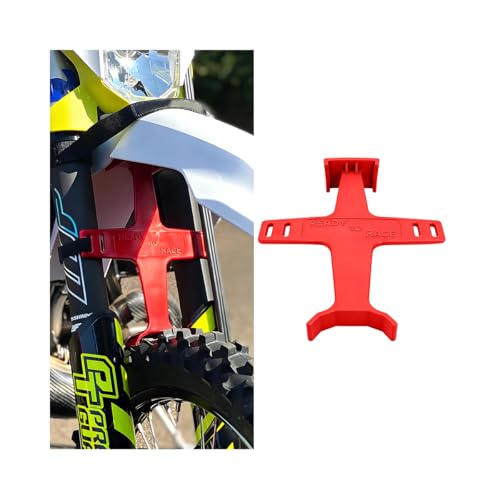Motorcycle Fork Guard Suspension Support Brace, Dirt Bike Transportation Protector Tie Down Fork Seal Saver, Suspension Support Saver Protection Tool, Fits Most Motocross Motorcycle (Red) - color: Red