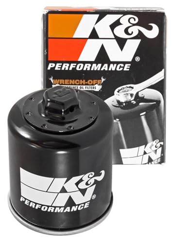 K&N Motorcycle Oil Filter: High Performance, Designed to be used with Synthetic or Conventional Oils, Wrench Off Nut: Fits Select Piaggio, Aprilia, Derbi, Peugeot, Malaguti, Gilera Vehicles, KN-183
