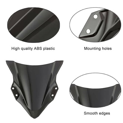 Windshield Windscreen Double Bubble for Kawasaki Ninja 400 EX400 2018 2019 2020 2021 2022 2023 Ninja 250 Motorcycle Front Wind Deflectors Ninja400 18 19 20 21 22 23