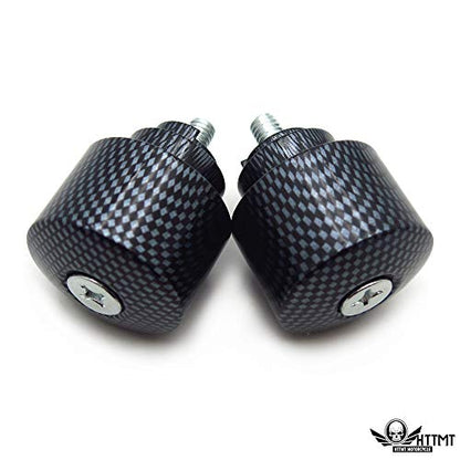 Bar Ends Carbon Compatible with 2001-2013 Hond GoldWing GL1800/ 1998-2013 Hond VFR800 NOLOGO - color: Carbon Fiber, size: Classic