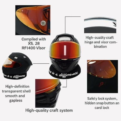 Shoei RF1400 X15 Helmet Visor Replacement Shield, Anti-Fog Sun Shield Accessory Compatible with RF-1400, X15, CWR-2, Z8, X-SPR PRO(Purple Gold Red) - color: Purple Gold Red