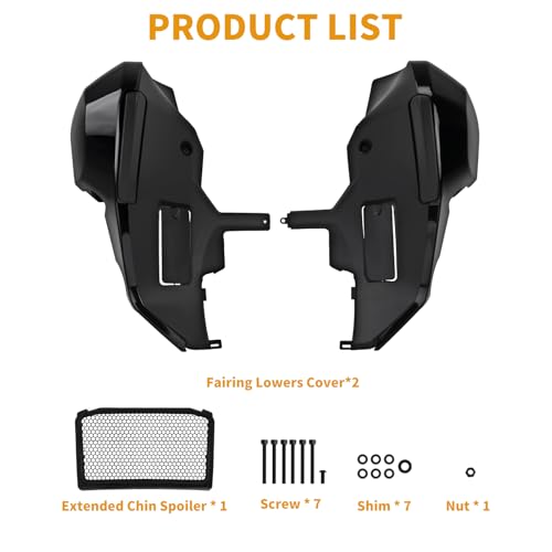 Motorcycle Front Fairing Lowers Cover Engine Spoiler Protector Guard Fit for Harley Touring Street Glide FLHXSE Road Glide FLTRXSE 2023-up and Street Glide FLHX Road Glide FLTRX 2024-up