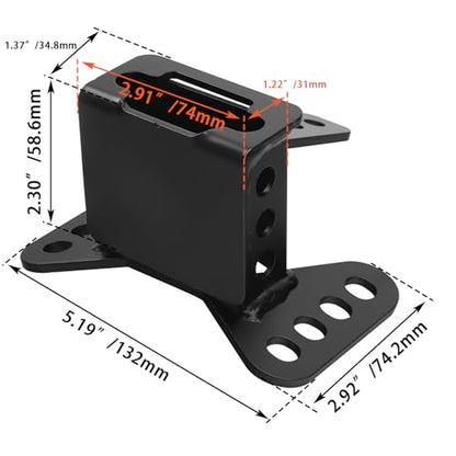 FOVPLUE Adjustable Rider Backrest, Detachable Plug-in Driver Backrest Pad w/Mounting Kit for Harley Touring 2009-later,CVO Road Glide Street Glide Tri Glide FLHTK/L Electra Glide Road King,BLACK - color: Black Smooth style