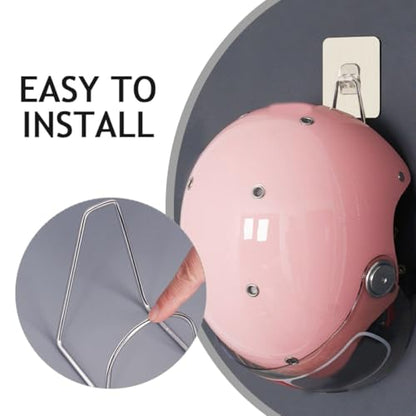 VOSAREA Helmet Wall Hook Self-Adhesive Motorcycle Helmet Storage Rack Wall-Mounted Holder for Safe and Convenient