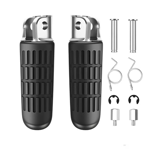 Motorcycle Footpegs Footrests Front Foot peg For Honda VTR1000 F VFR800 CB500 CB400 SF CB600 Hornet CBR600 CBR750F 1000F CB750 1300SF F2 F3 - color: Black#4