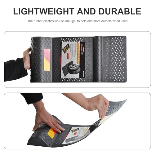 Black Parking Mat, 21" x 10" x 2" Parking Mat (1)