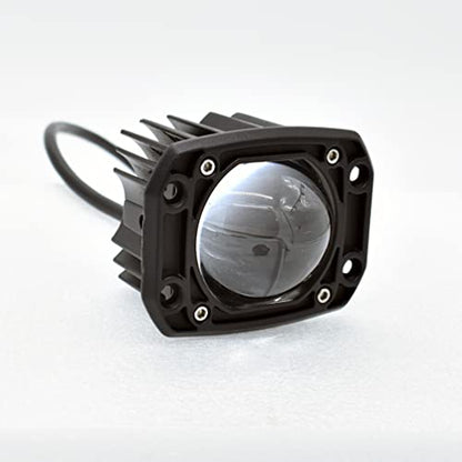 3 Inch Flush Mount LED Pods Light Spot Driving Off Road Light 8D 30W Far & Wide Led Light Bar Cube Lights Offroad Fog Lights Fit for Offroad Trucks ATV UTV SUV Car - color: 2pcs Square